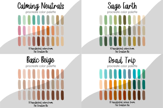 Boho & Neutrals Procreate Palette Bundle (420 Colors!!!)