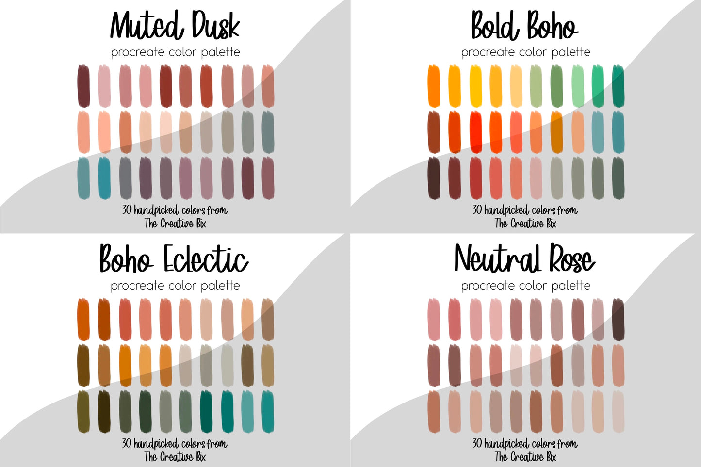 Boho & Neutrals Procreate Palette Bundle (420 Colors!!!)