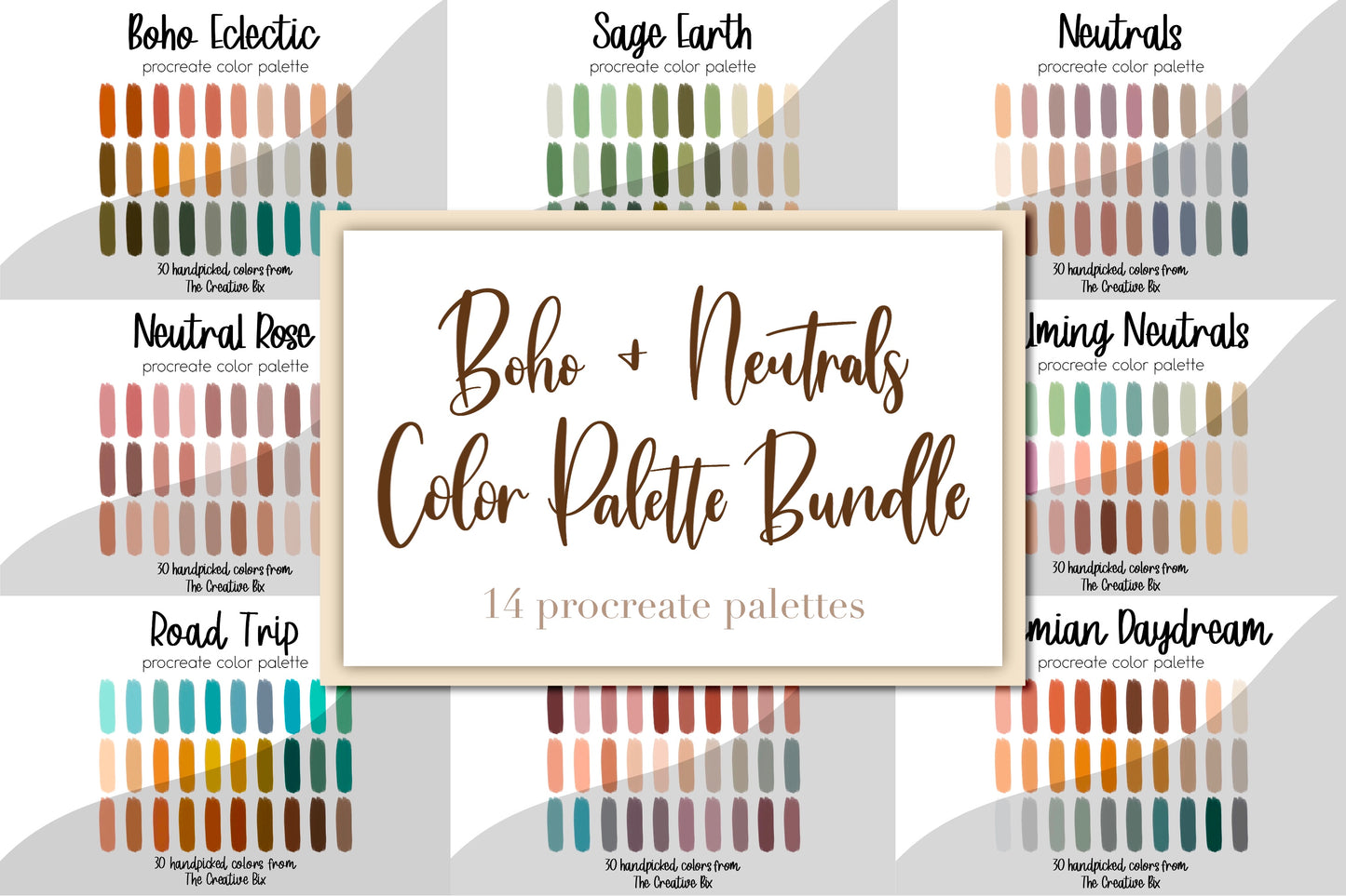 Boho & Neutrals Procreate Palette Bundle (420 Colors!!!)
