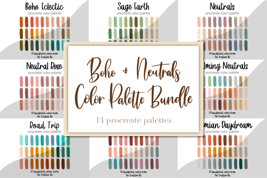 Boho & Neutrals Procreate Palette Bundle (420 Colors!!!)