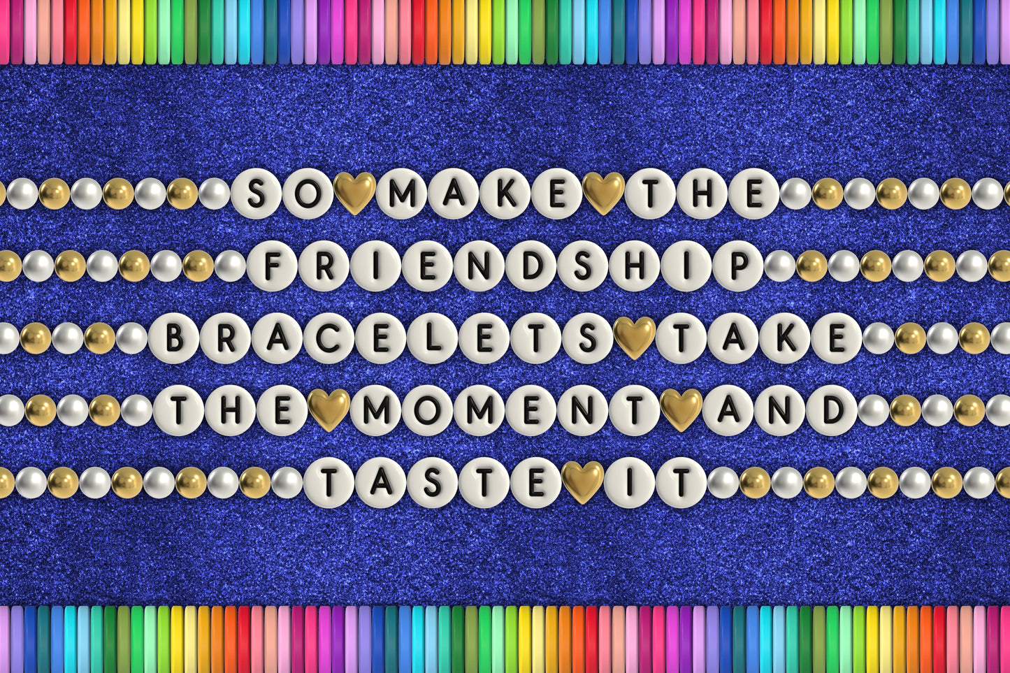 Friendship Bracelet 3D Font