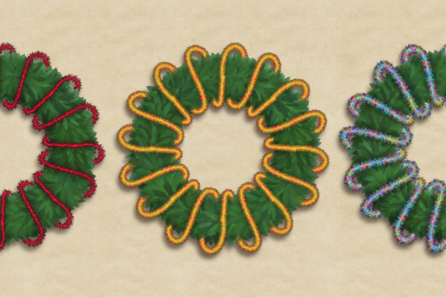 Holiday Wreath Maker | 28 Procreate Brushes