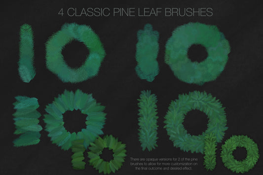 Holiday Wreath Maker |  28 Procreate Brushes