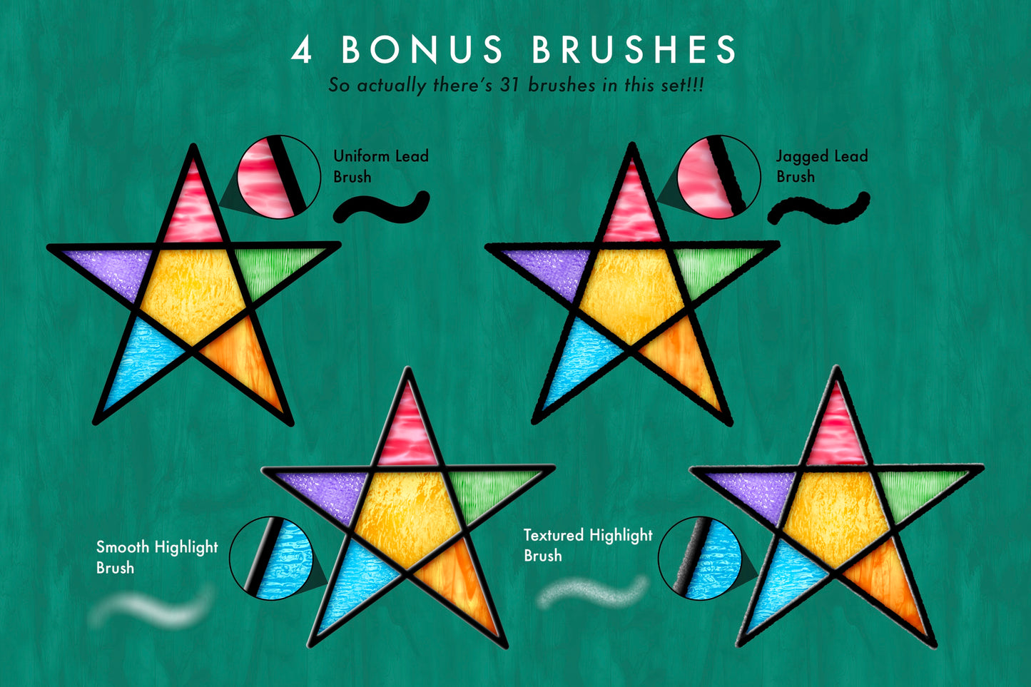 Stained Glass Texture Brushes for Procreate
