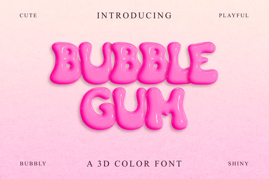 Bubble Gum 3D SVG Color Font