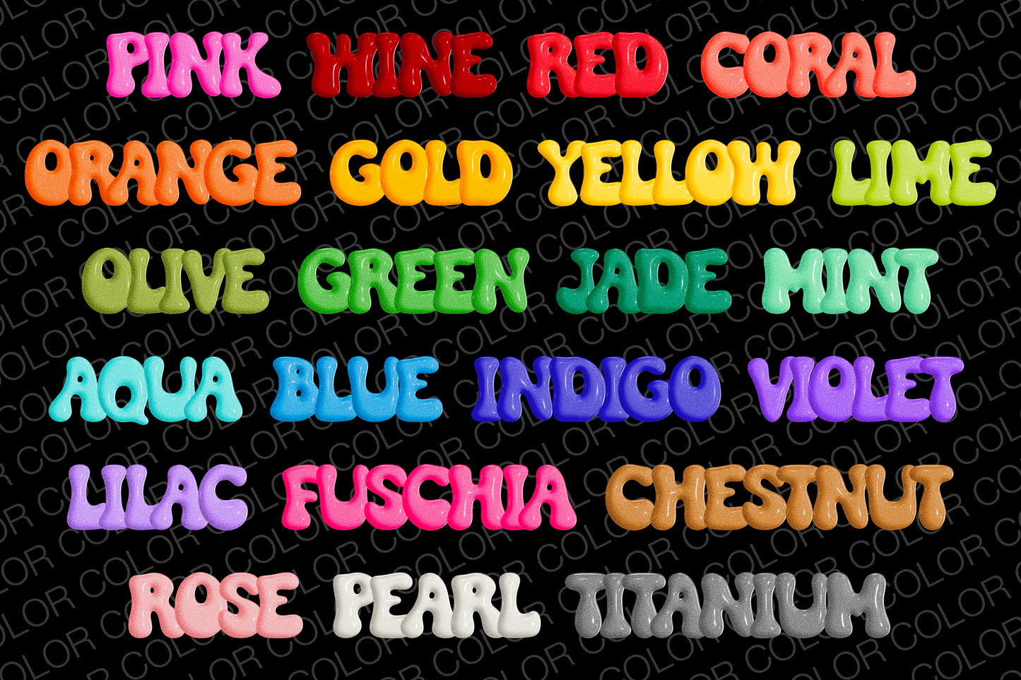 Bubble Gum 3D SVG Color Font