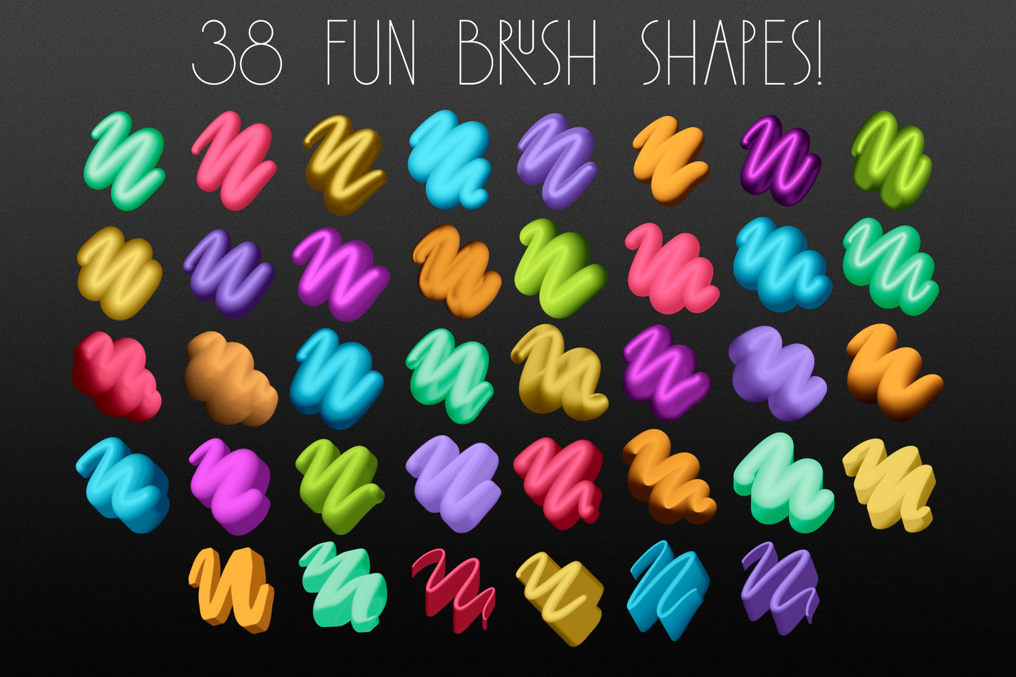 3D Brushes for Procreate