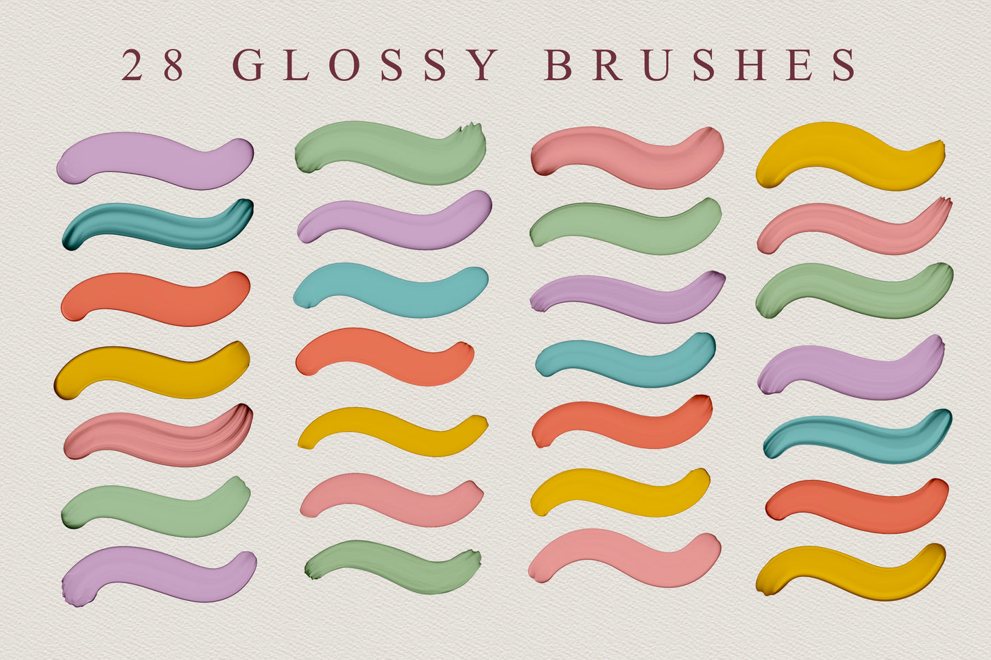 Thick Paint Brushes for Procreate