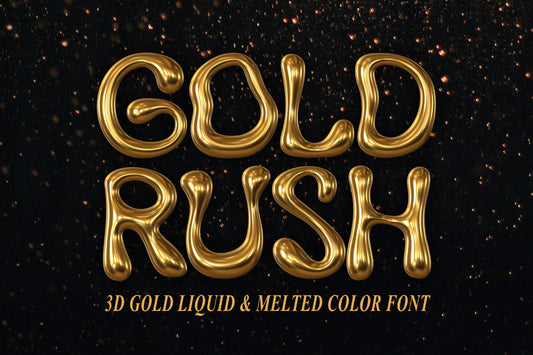 Gold Rush 3D SVG Color Font