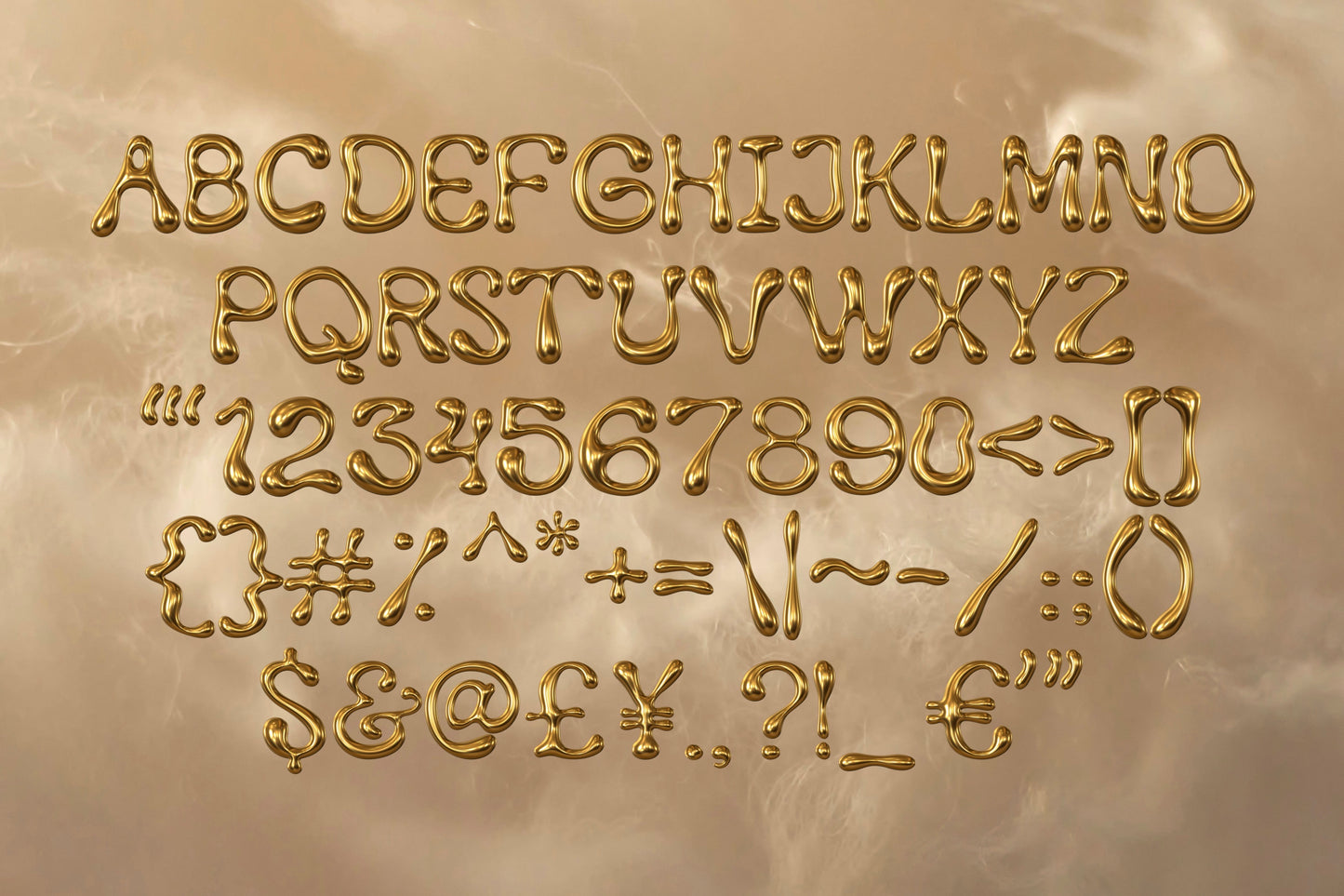 Gold Rush 3D SVG Color Font