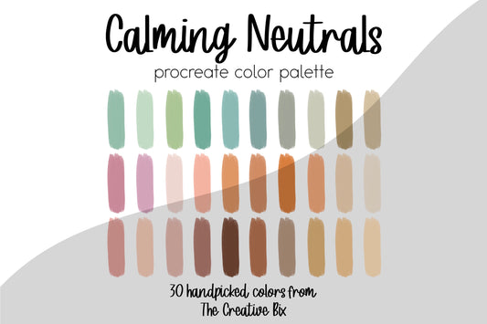 Calming Neutrals Procreate Palette