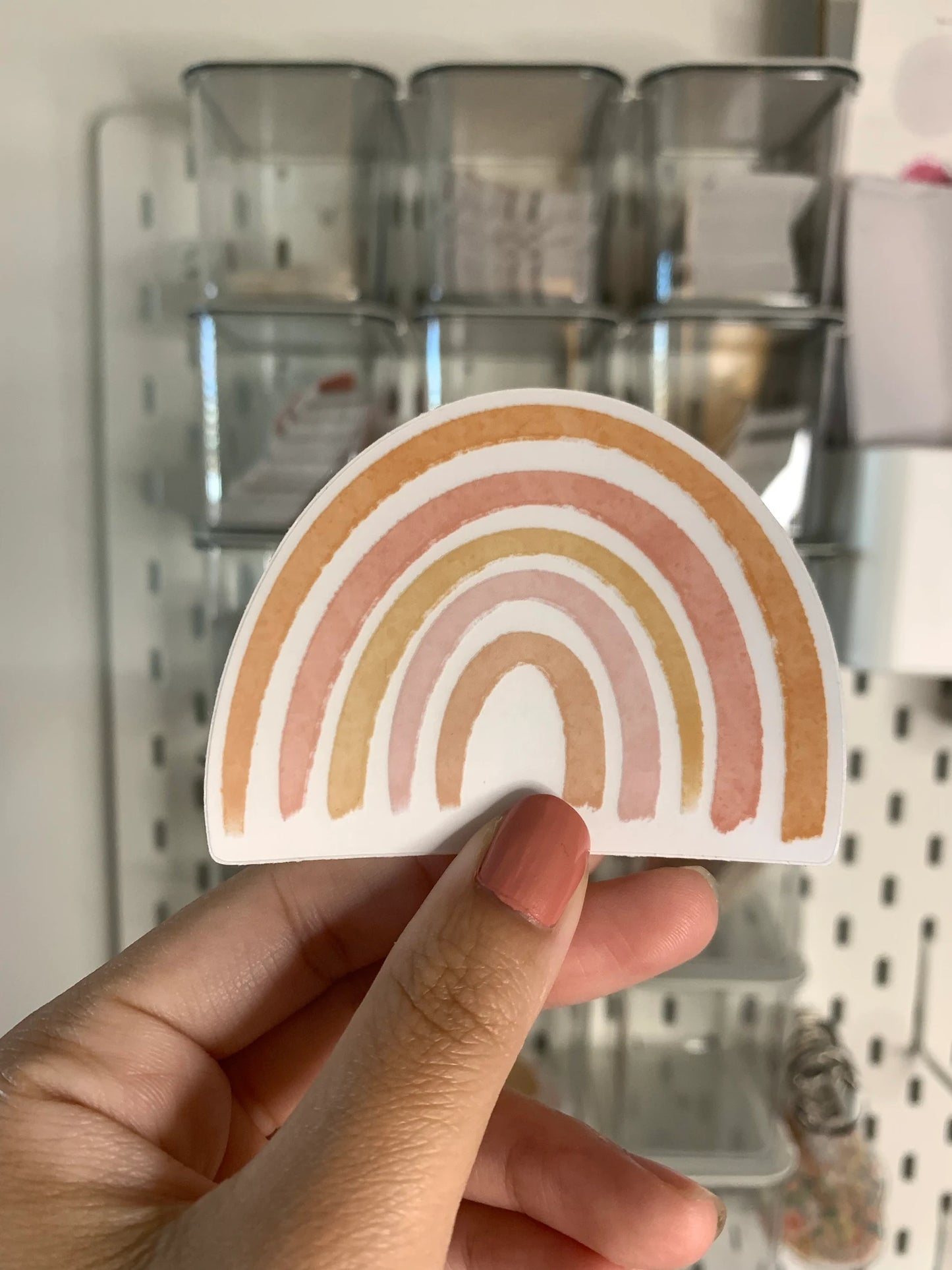 Aesthetic Rainbow Clear Sticker