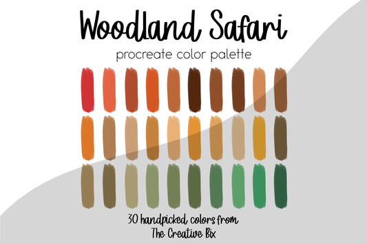 Woodland Safari Procreate Palette