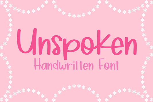 Unspoken Handwritten Font