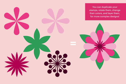 Geometric Flower Procreate Brush Stamps