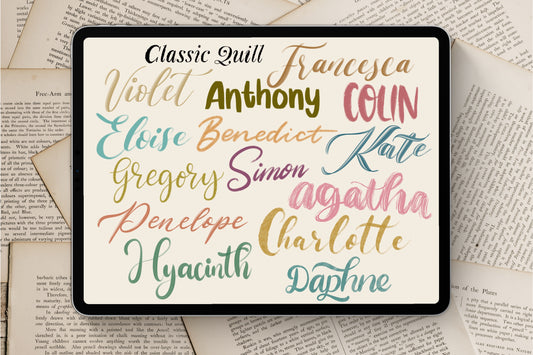 Historical Romance Lettering Brushes for Procreate