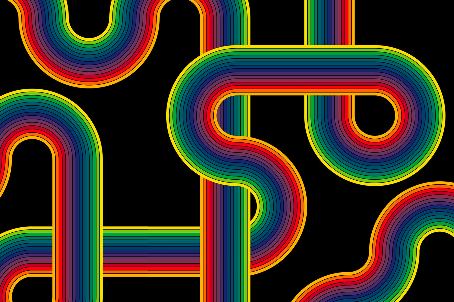 Retro Lines Procreate Brush Stamps