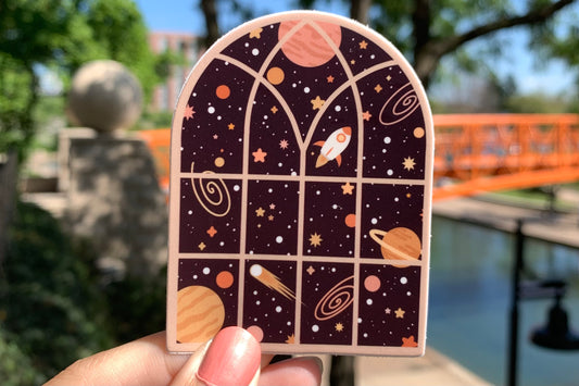 Window to the Galaxy Sticker