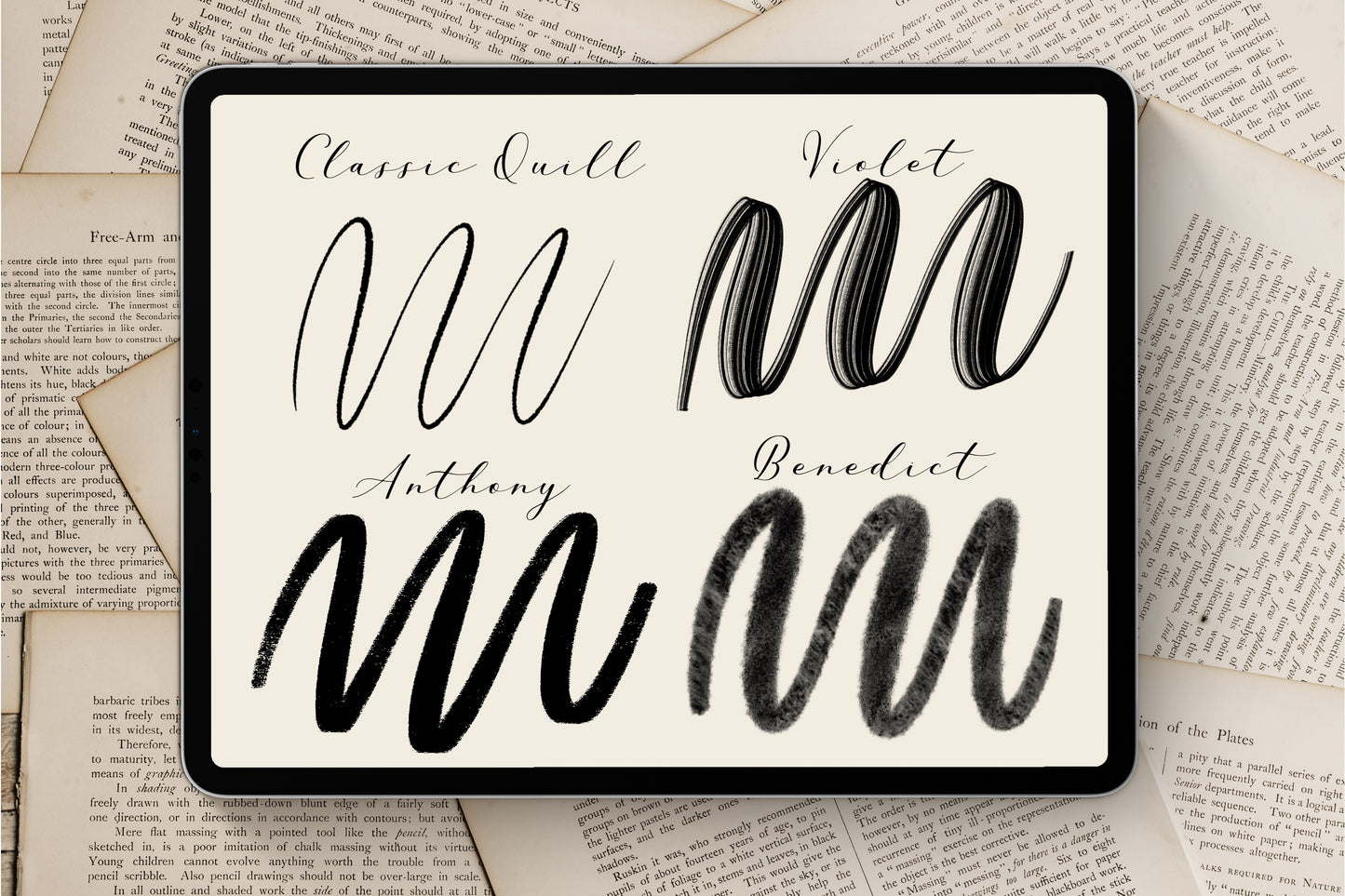 Historical Romance Lettering Brushes for Procreate