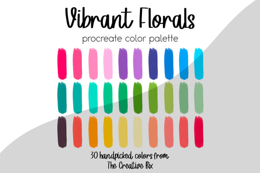 Vibrant Florals Procreate Palette