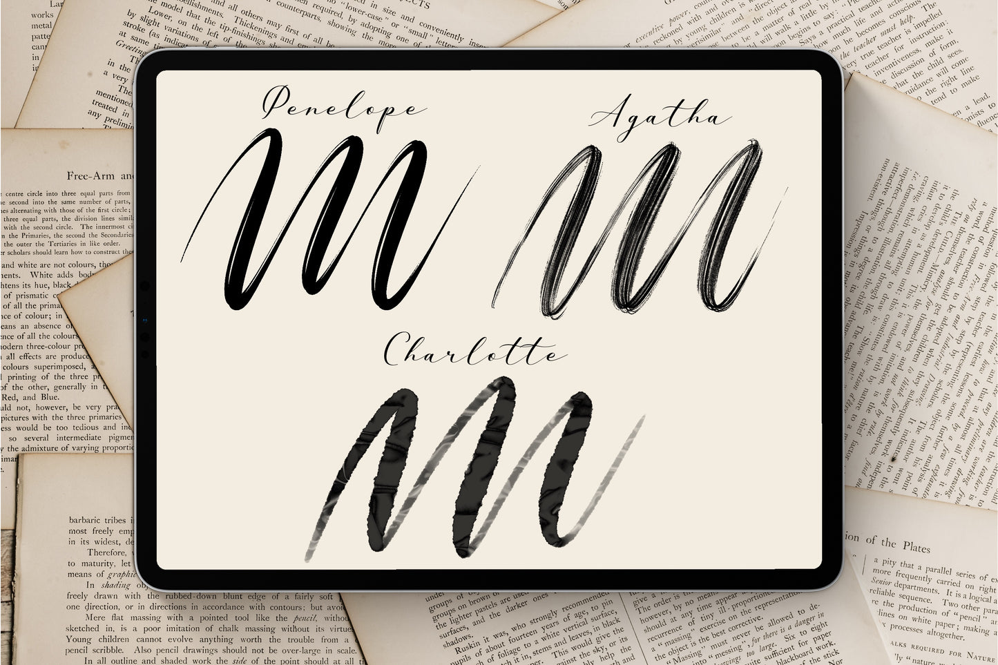 Historical Romance Lettering Brushes for Procreate