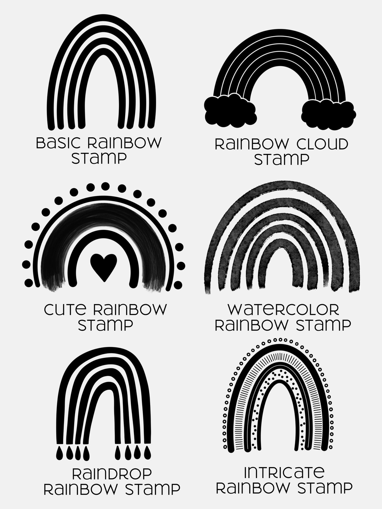 Rainbow Procreate Brush Stamps Vol. 2
