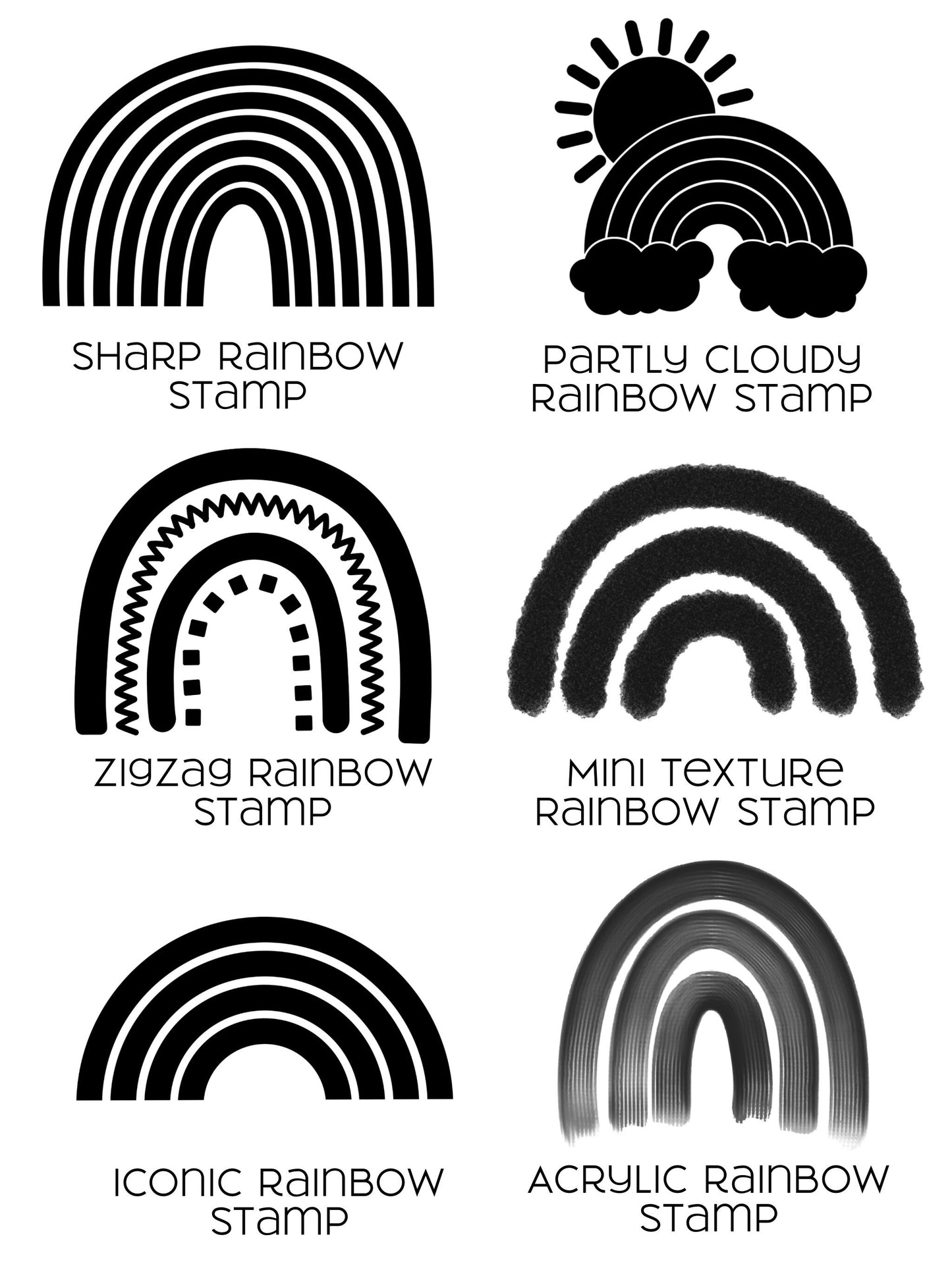 Rainbow Procreate Brush Stamps Vol. 3