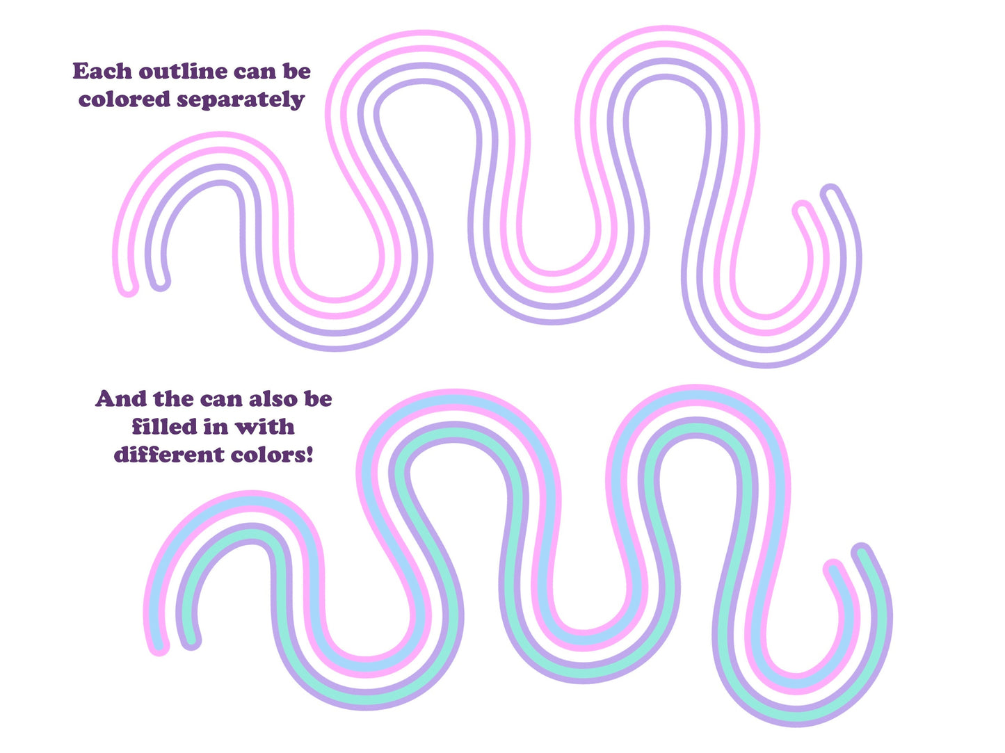 Multi Outline Procreate Brushes