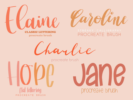 Smooth Lettering Procreate Brushes