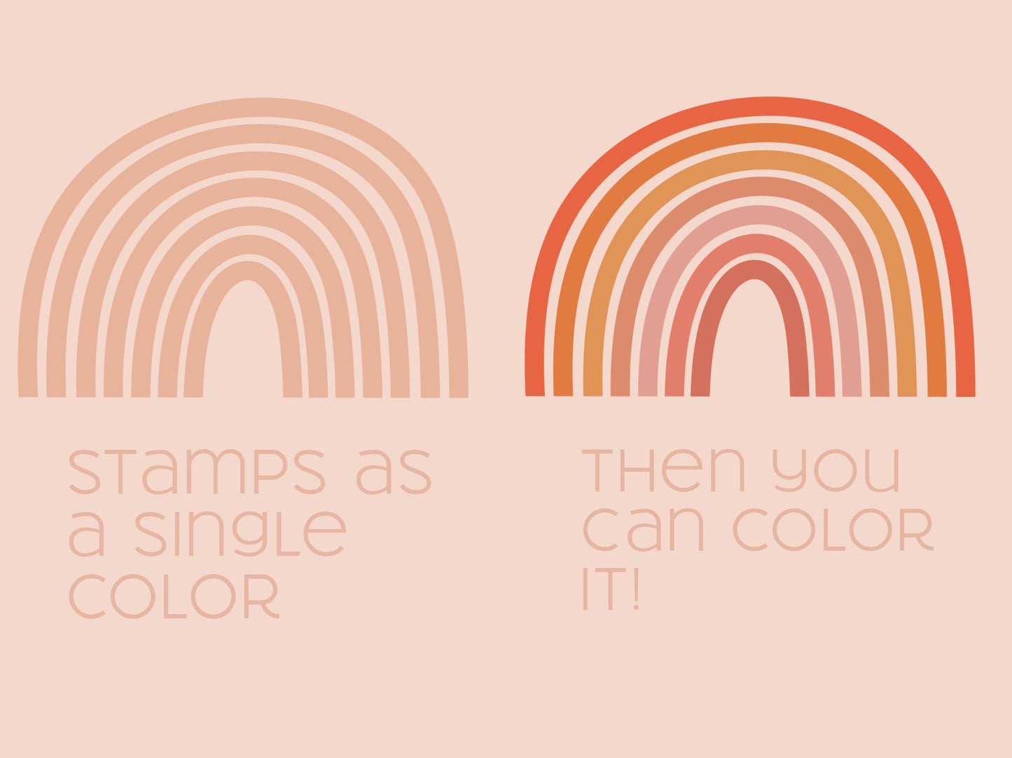 Rainbow Procreate Stamp Brush Bundle, 24 Stamps
