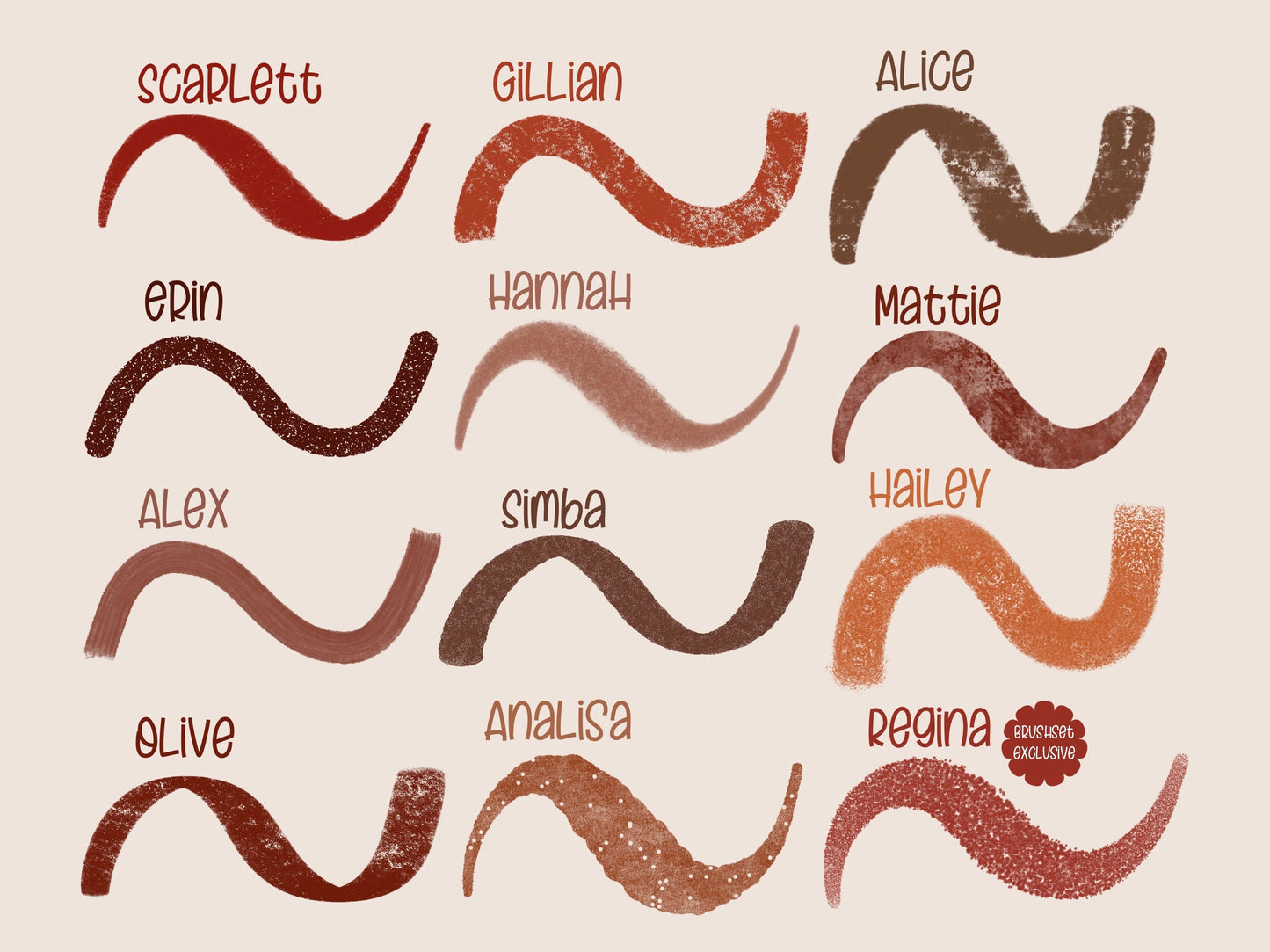 Texture Lettering Procreate Brushes