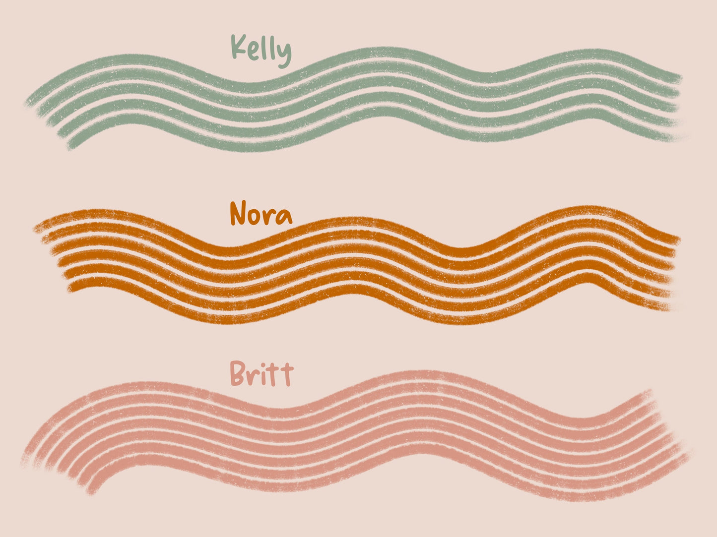 Textured Multi Line Procreate Brushes