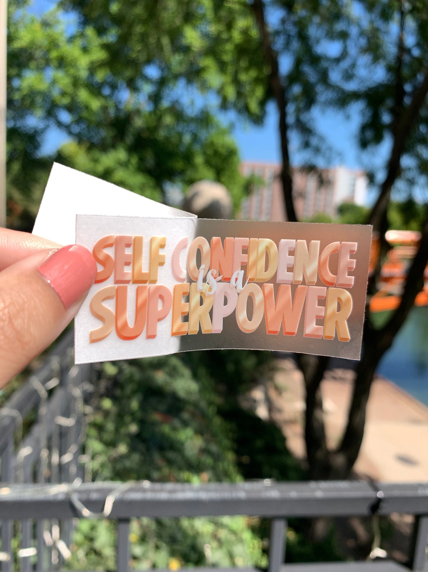Self Confidence Clear Sticker