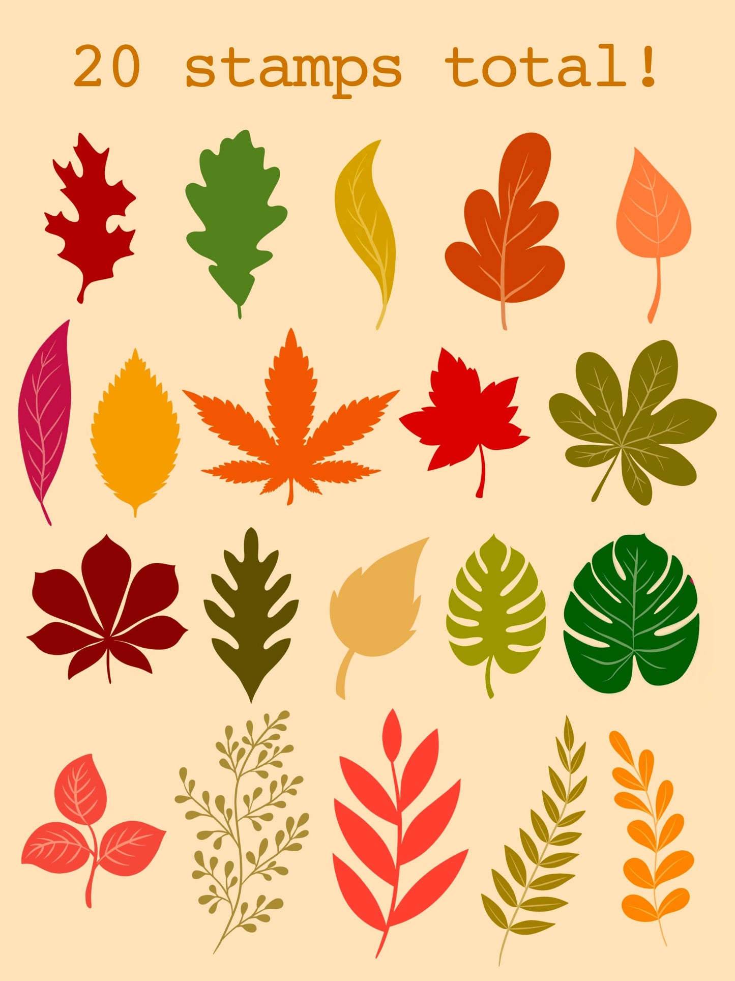 Leafy Brush Stamps
