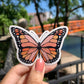 Peach Butterfly Glossy Sticker