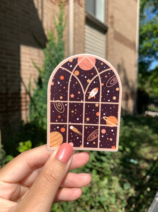 Window to the Galaxy Sticker