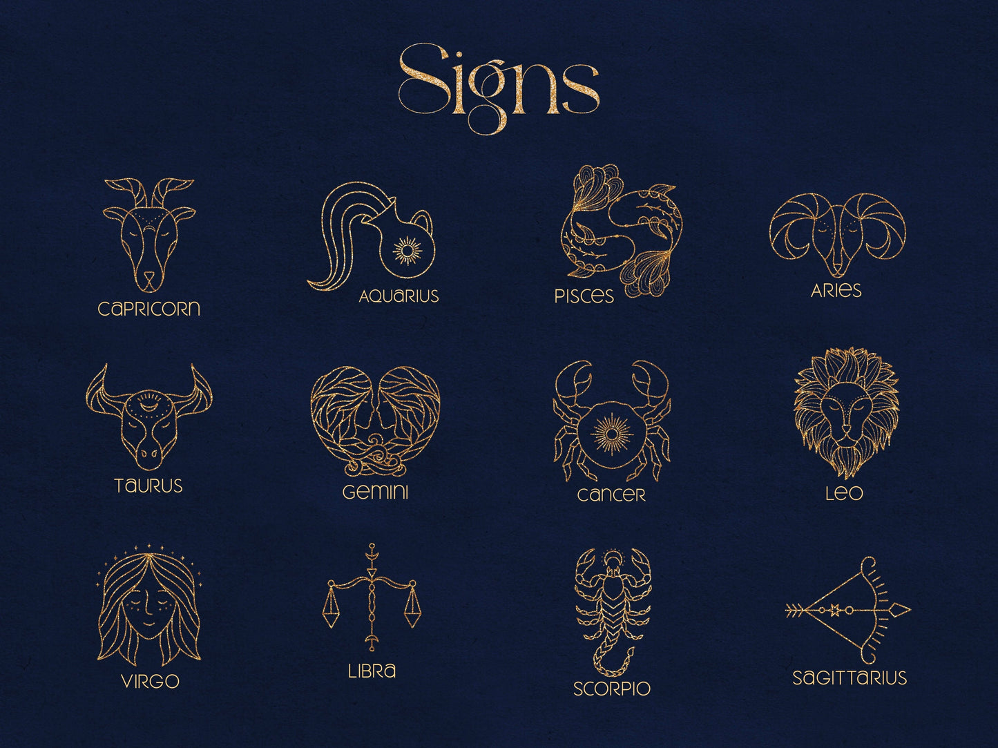 Zodiac Signs Stamps for Procreate