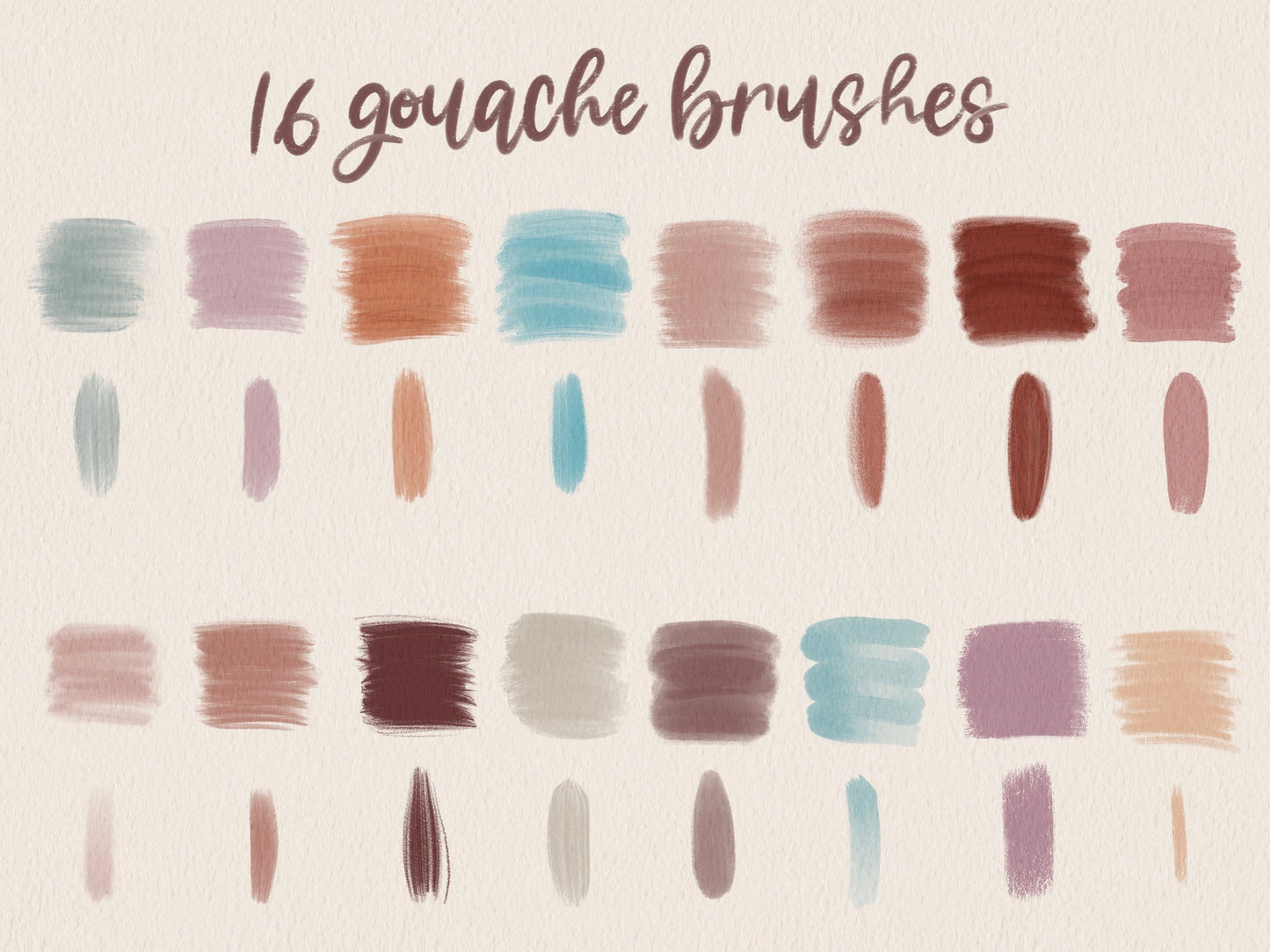 Gouache Brushes for Procreate