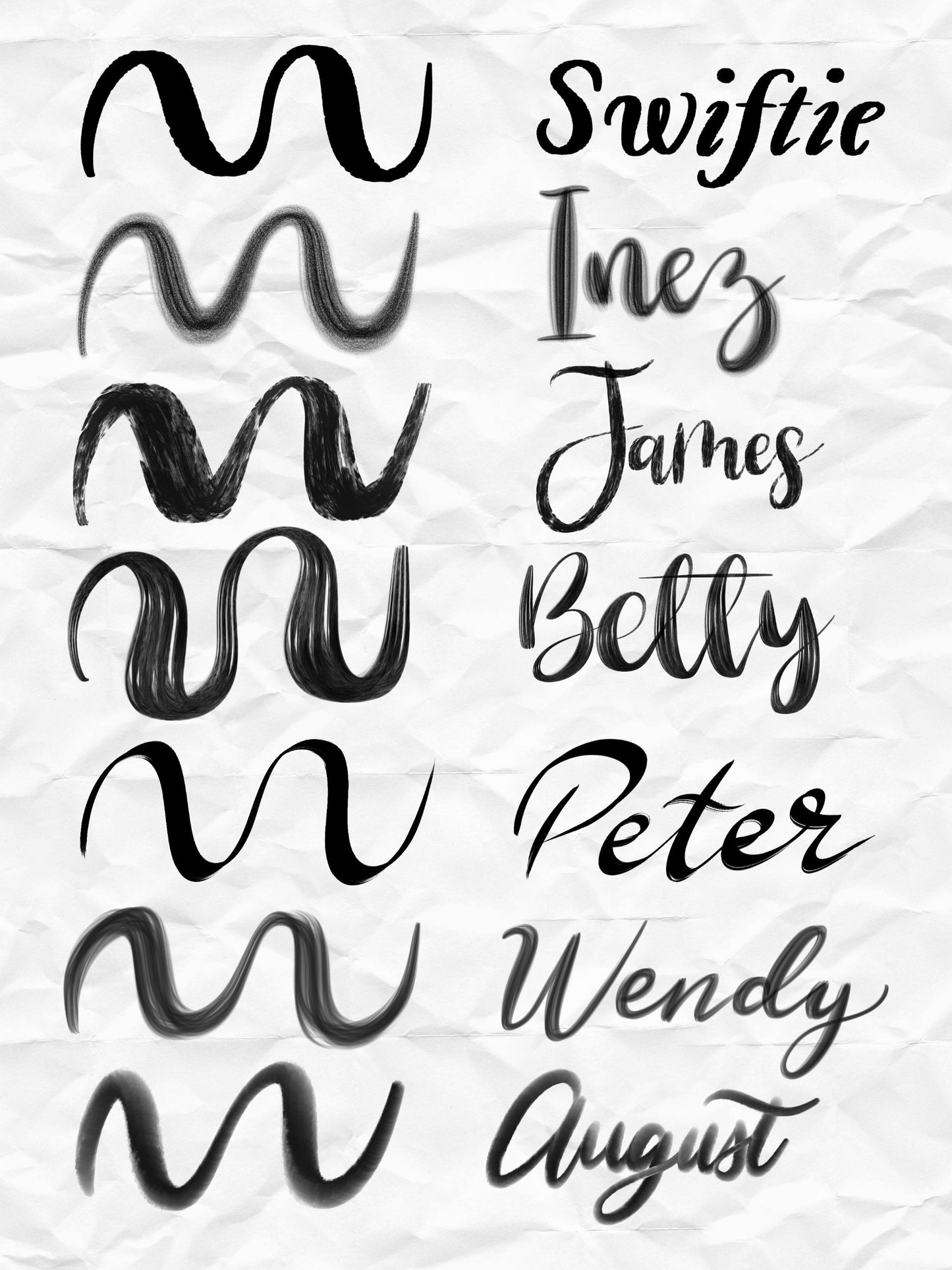 Swiftlore Lettering Procreate Brushes