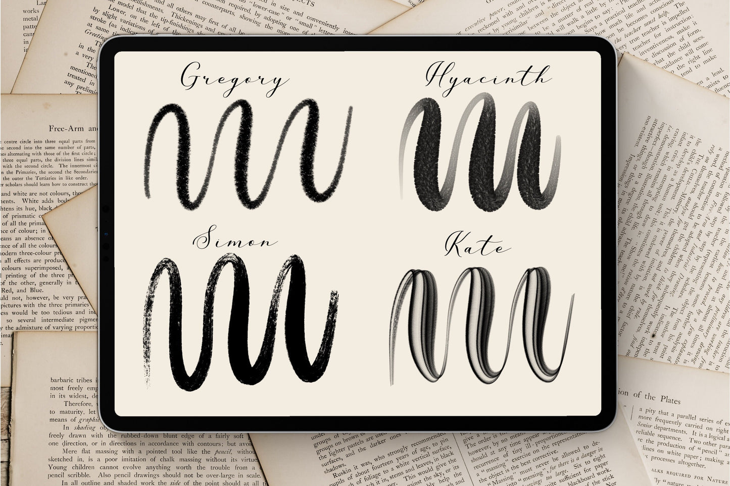Historical Romance Lettering Brushes for Procreate