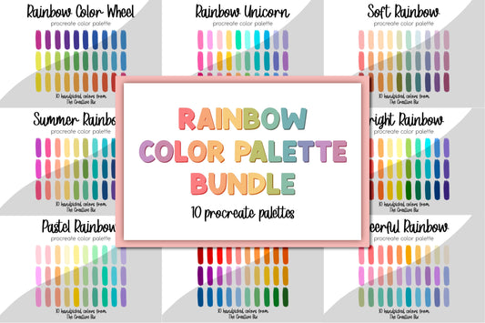 Rainbow Procreate Palette Bundle (300 Colors!!!)