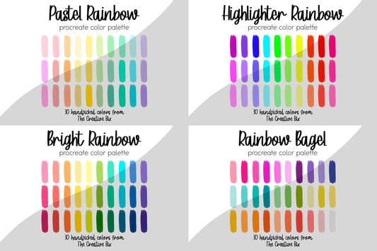 Rainbow Procreate Palette Bundle (300 Colors!!!)