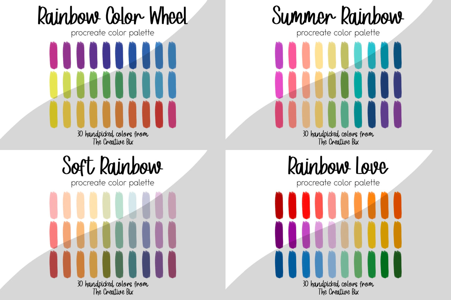 Rainbow Procreate Palette Bundle (300 Colors!!!)