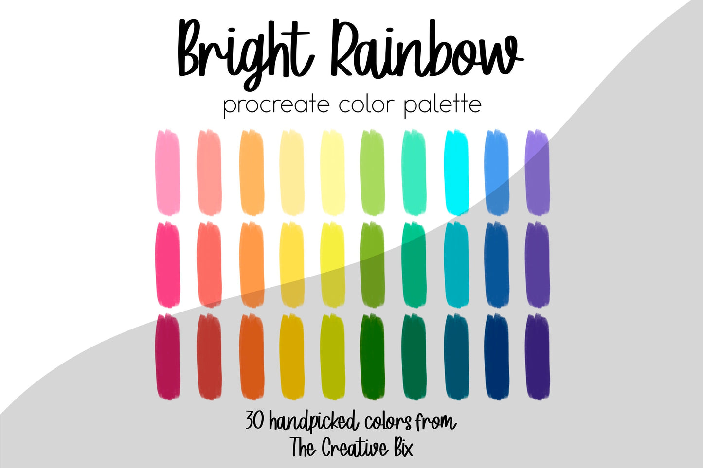 Bright Rainbow Procreate Palette