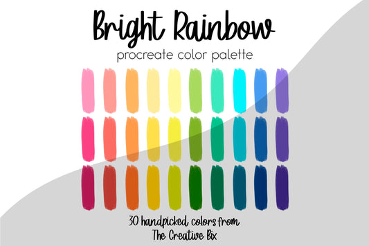 Bright Rainbow Procreate Palette