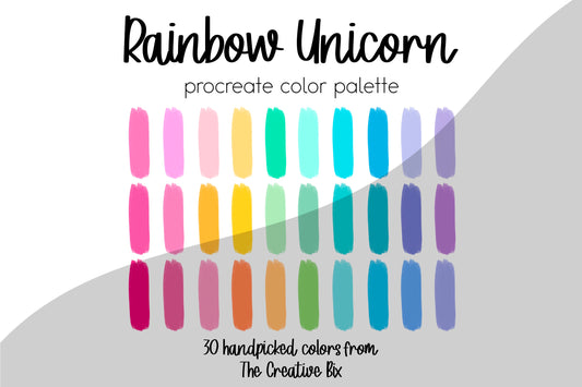 Rainbow Unicorn Procreate Palette