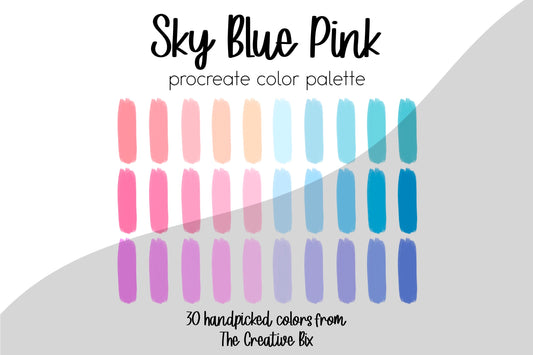 Sky Blue Pink Procreate Palette