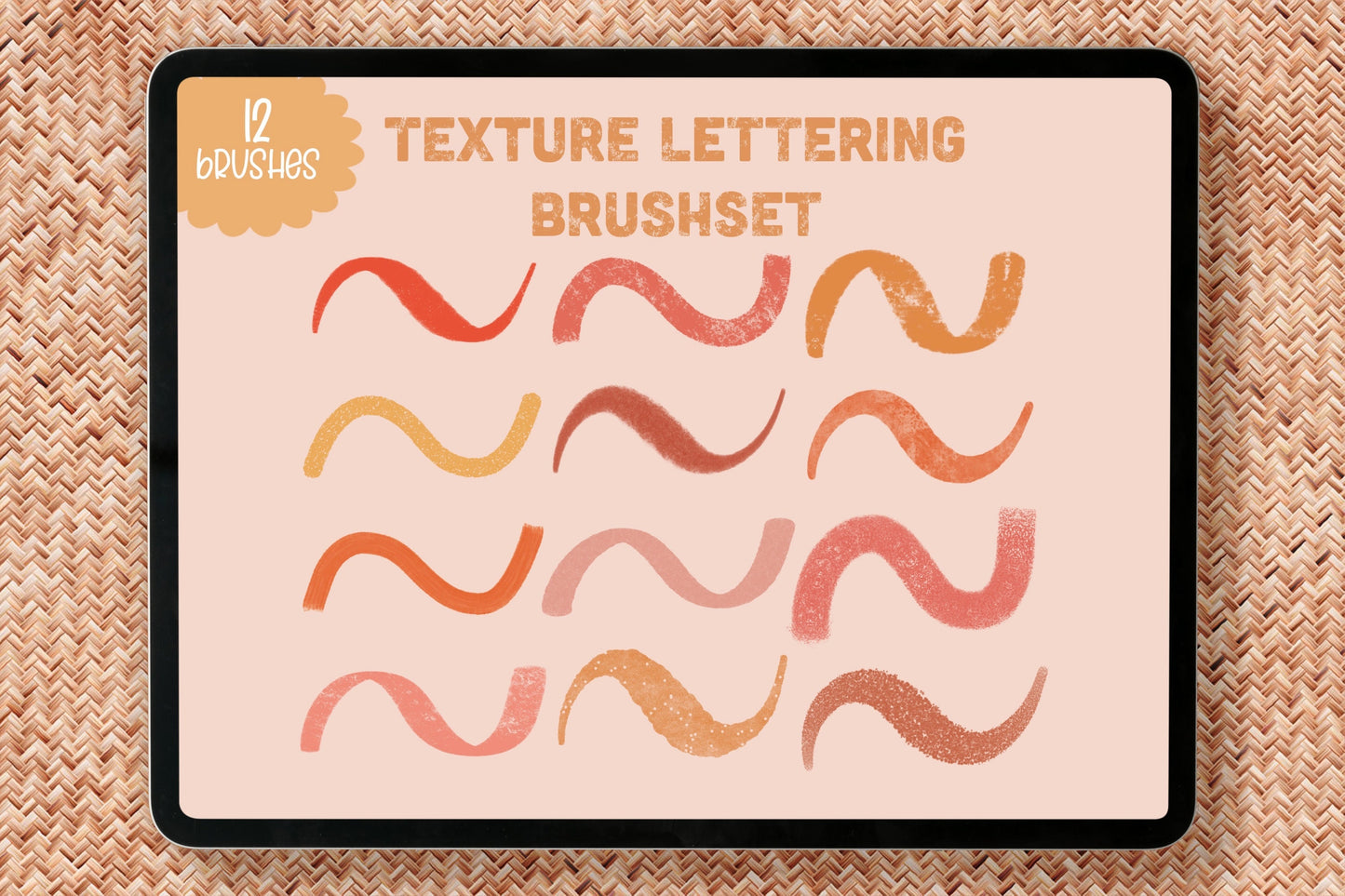 Texture Lettering Procreate Brushes
