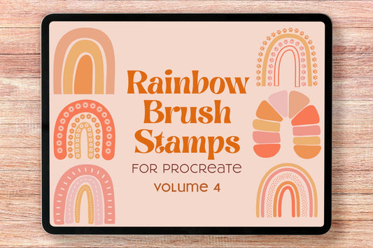 Rainbow Procreate Brush Stamps Vol. 4