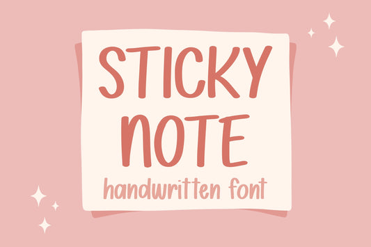 Sticky Note Handwritten Font